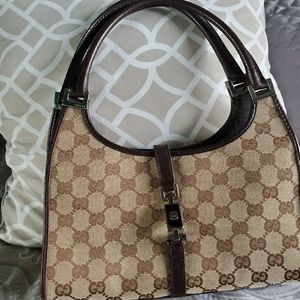 💯 AUTHENTIC GUCCI MONOGRAM JACKIE O HOBO